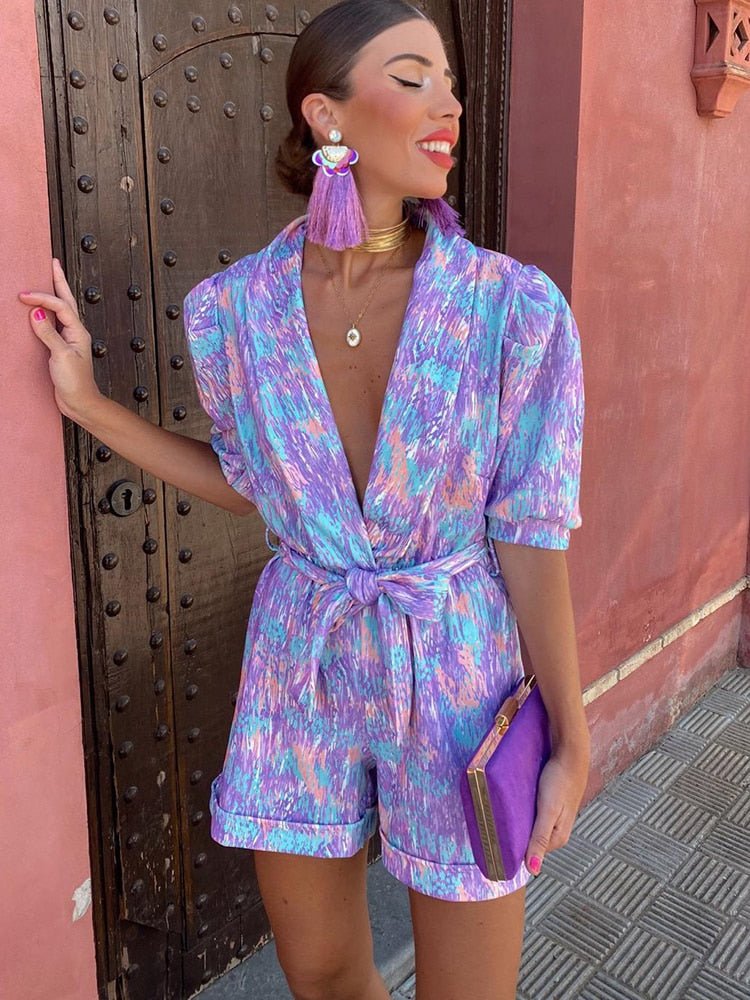 Women's SOERA Bianca Festival Print Belted Playsuit