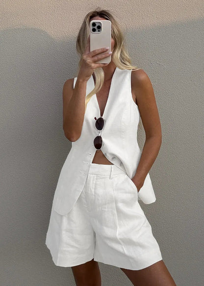 Women's SOERA Bianca Tailored Vest and Shorts Set
