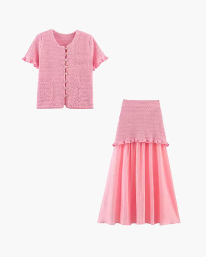 Women's SOERA Beatrice Knitted Tank & Pleated Skirt Set
