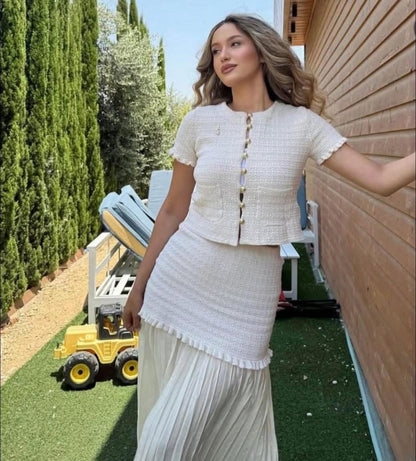Women's SOERA Beatrice Knitted Tank & Pleated Skirt Set
