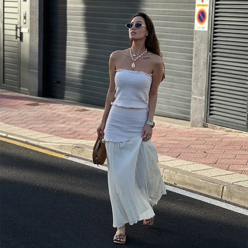 Women's SOERA Beatrice Knitted Tank & Pleated Skirt Set