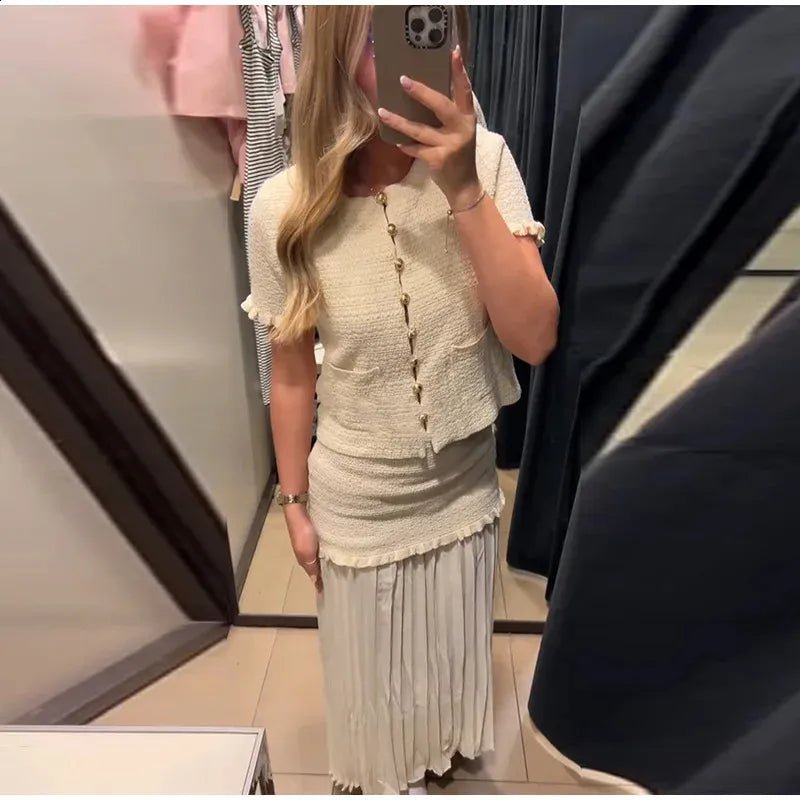 Women's SOERA Beatrice Knitted Tank & Pleated Skirt Set