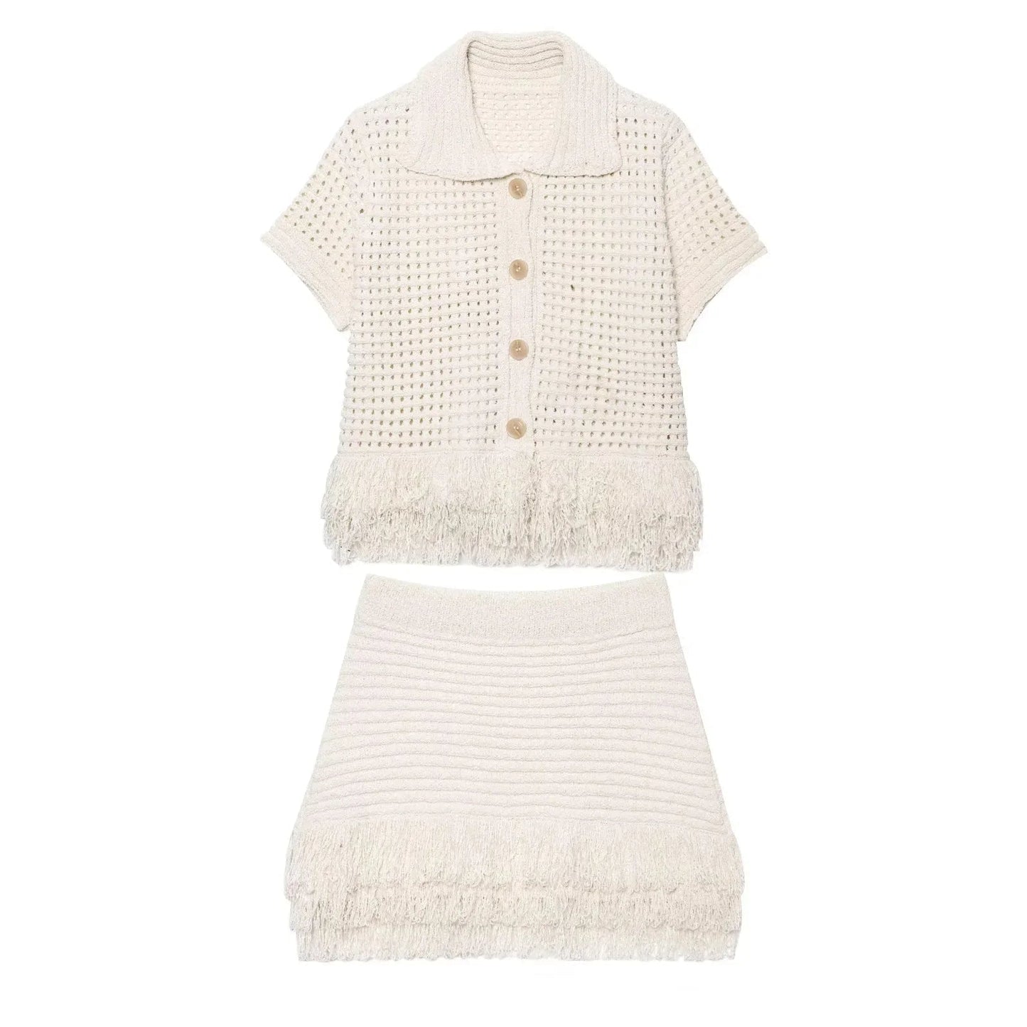 Women's Beatrice Knitted Tassel Two-Piece Set