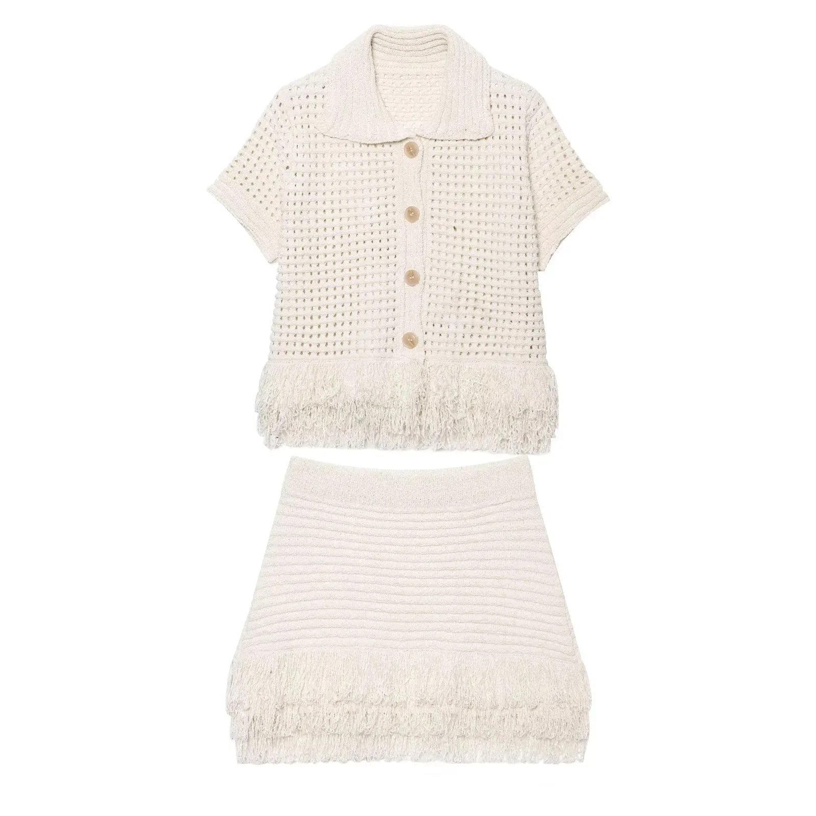 Women's Beatrice Knitted Tassel Two-Piece Set