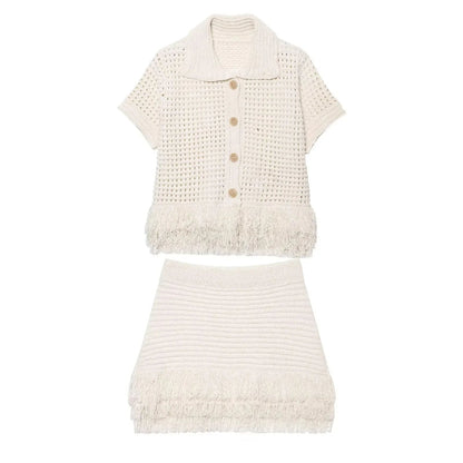 Women's Beatrice Knitted Tassel Two-Piece Set
