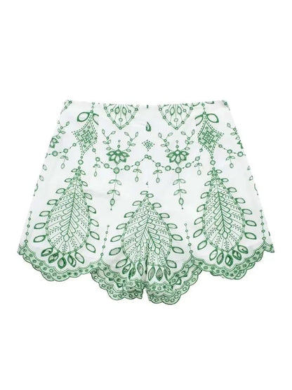 Women's Beatrice Needlework Shorts Set