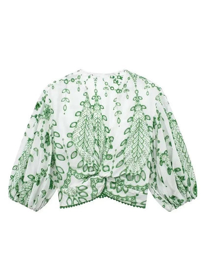 Women's Beatrice Needlework Shorts Set