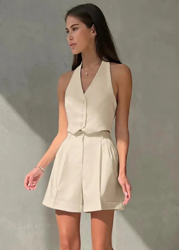 Women's SOERA Bianca Tailored Halter Vest & Shorts Set
