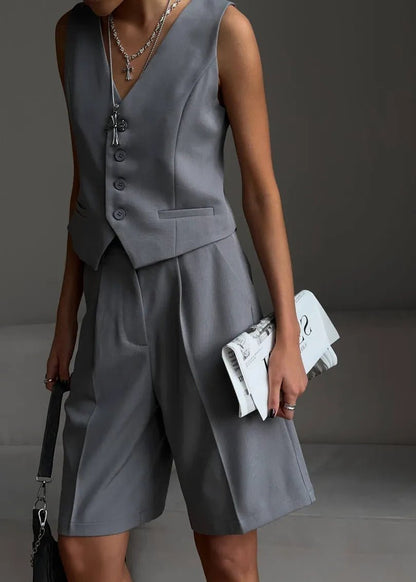 Women's SOERA Bianca Tailored Vest & Bermuda Shorts Set