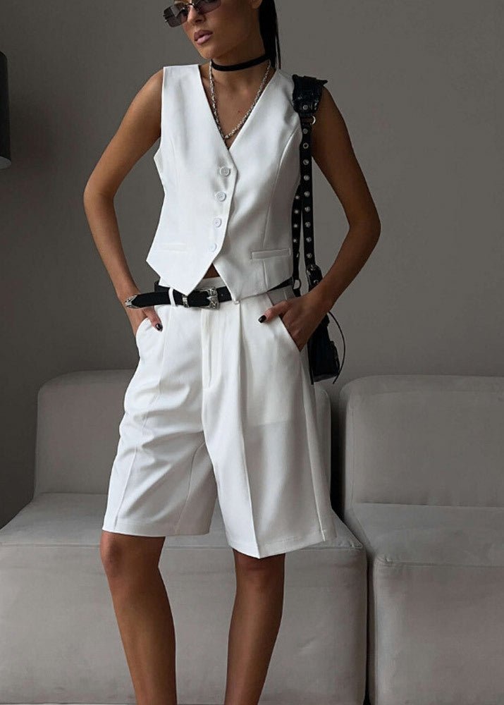 Women's SOERA Bianca Tailored Vest & Bermuda Shorts Set