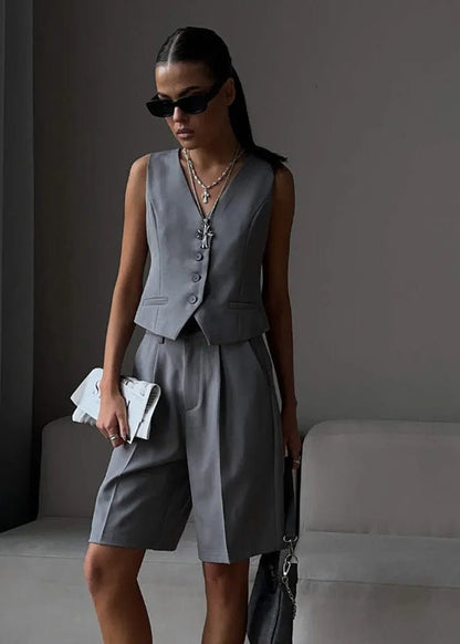 Women's SOERA Bianca Tailored Vest & Bermuda Shorts Set