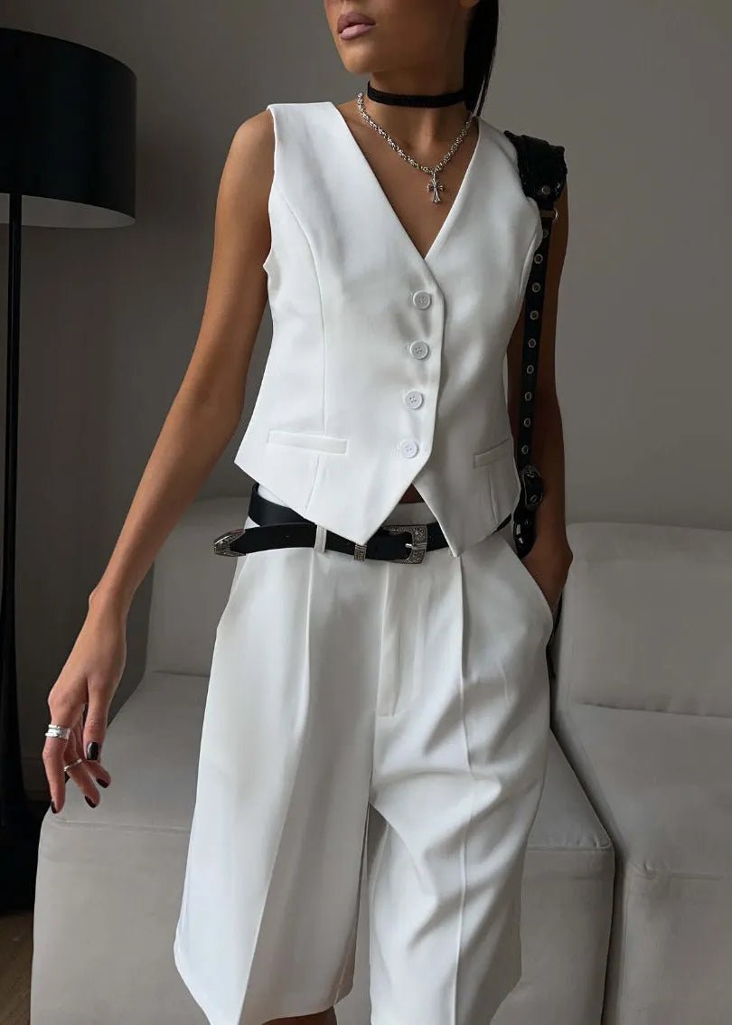 Women's SOERA Bianca Tailored Vest & Bermuda Shorts Set