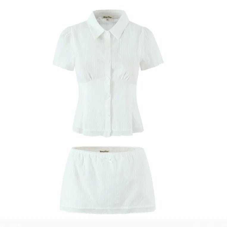 Women's Brianna Cropped Slim-Fitting Skort Set