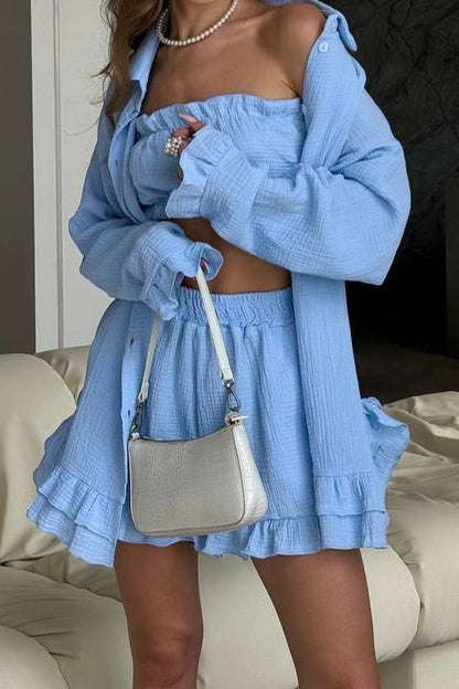 Women's SOERA Brielle Three Piece Ruffled Set