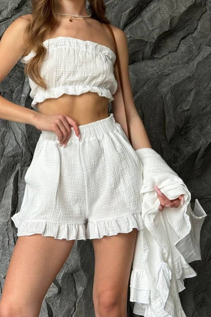 Women's SOERA Brielle Three Piece Ruffled Set