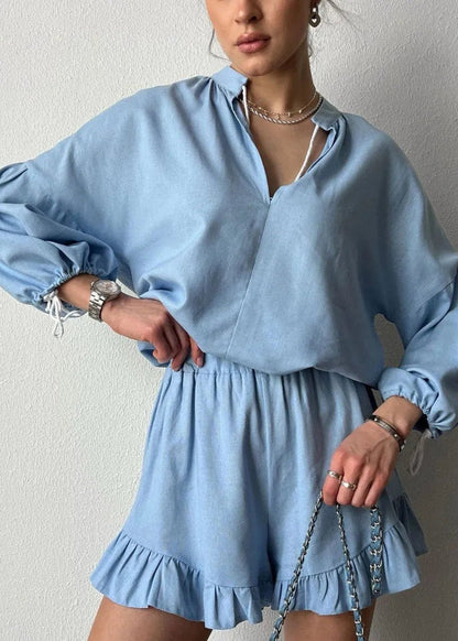 Women's SOERA Celeste Azure Long Sleeve Lounge Set