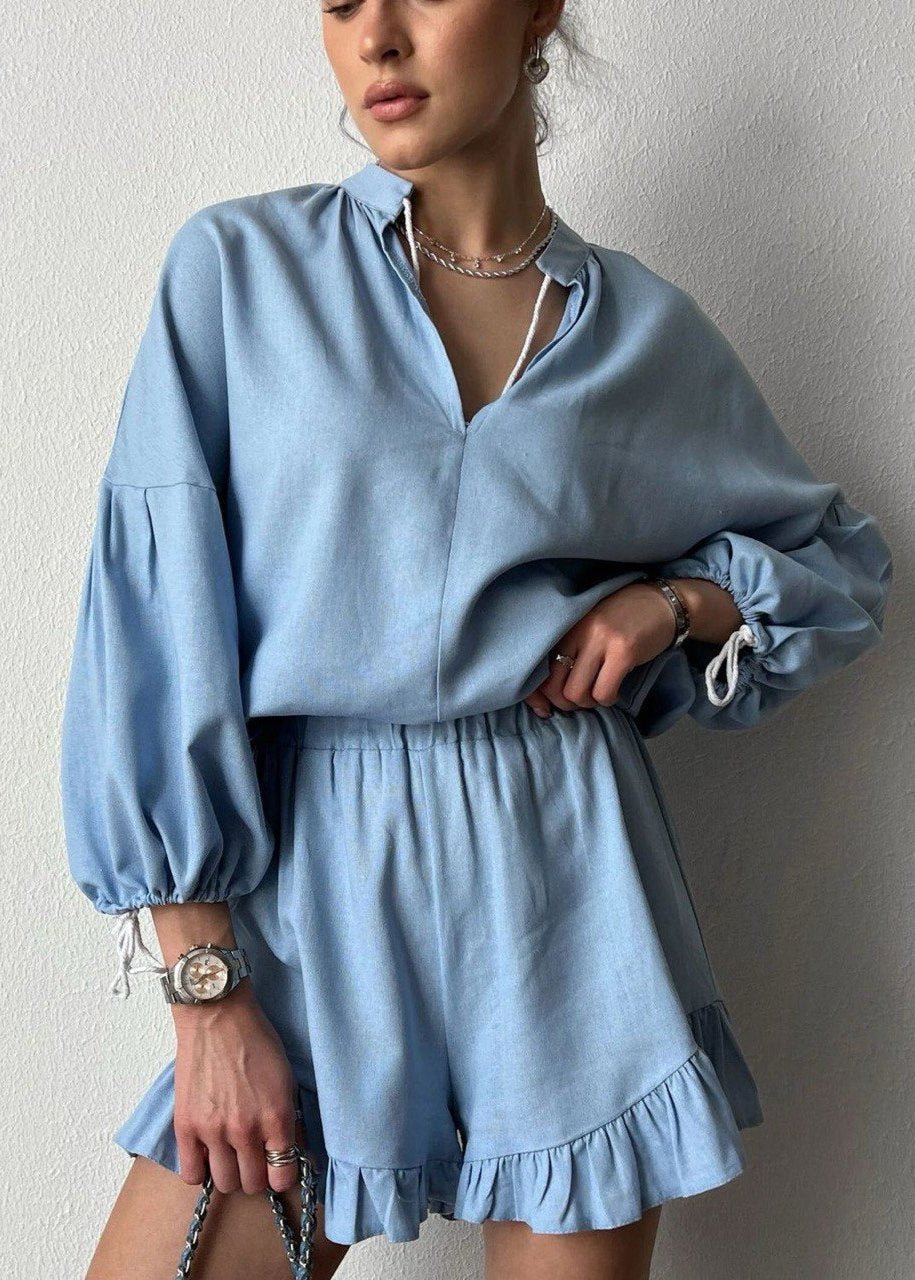 Women's SOERA Celeste Azure Long Sleeve Lounge Set