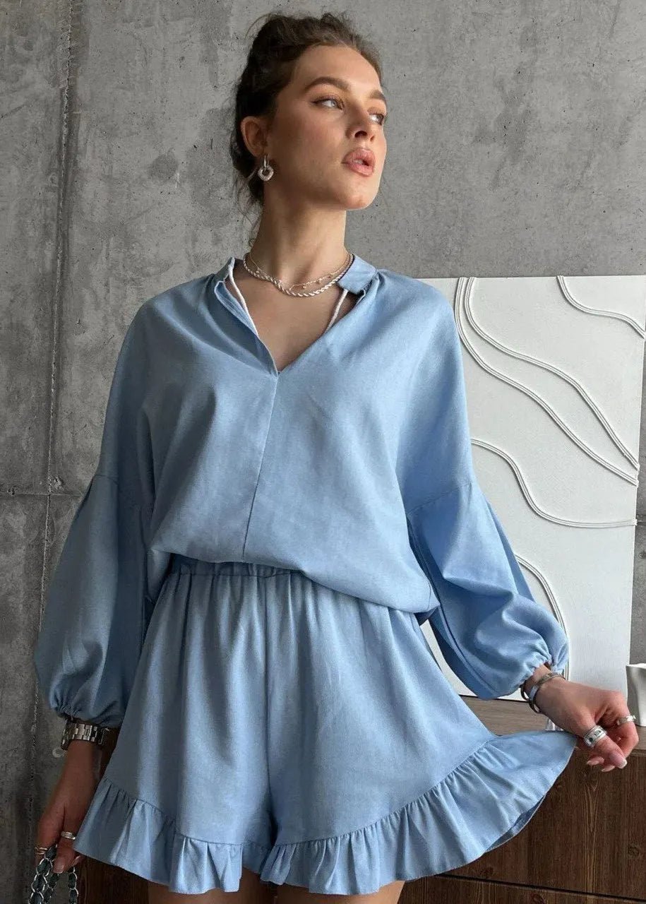 Women's SOERA Celeste Azure Long Sleeve Lounge Set