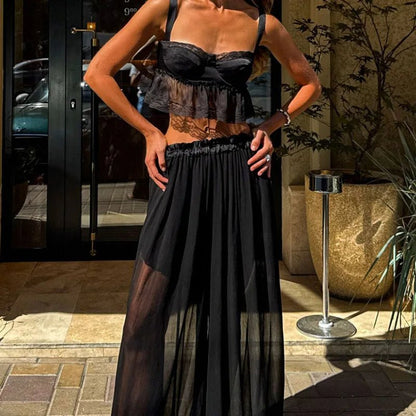 Women's SOERA Elena Halftone Chiffon Crop Set