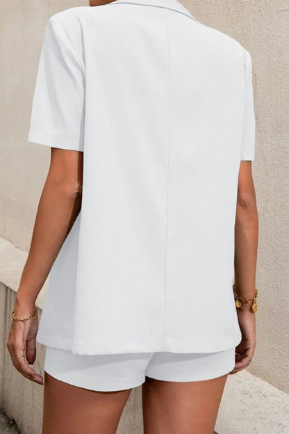 Women's SOERA Elena Two-Piece Collared Short Sleeve Set