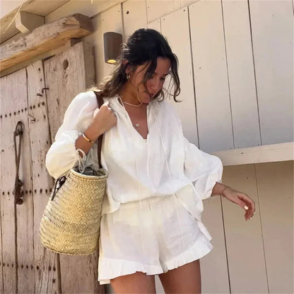 Women's Sienna Ruffle Shorts Set