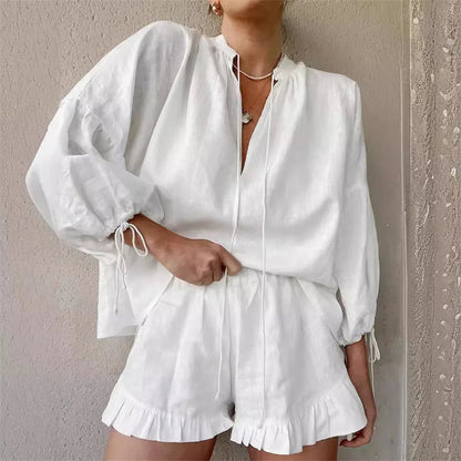 Women's Sienna Ruffle Shorts Set