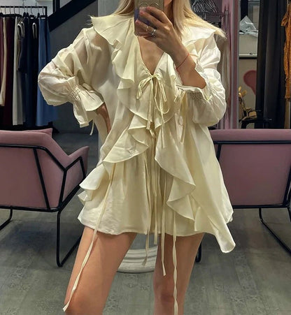 Women's SOERA Sienna Ruffled Tie Top Shorts Set