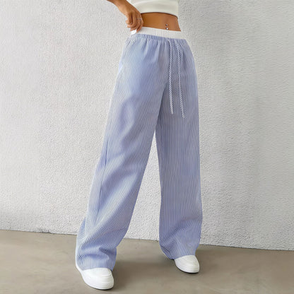 Women's Beatrice Striped Straight Casual Pants