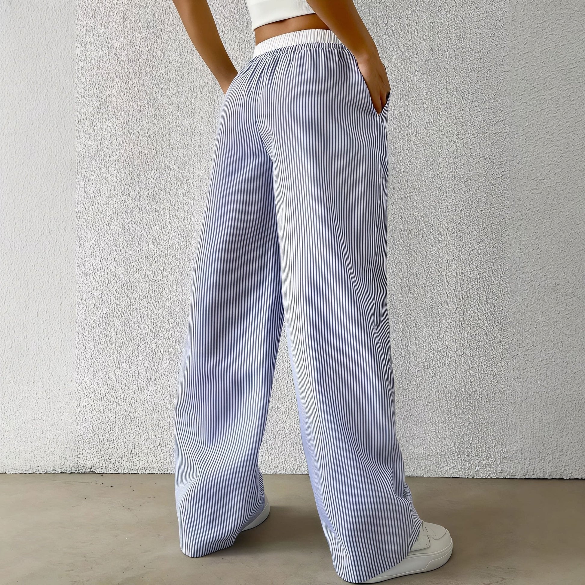 Women's Beatrice Striped Straight Casual Pants