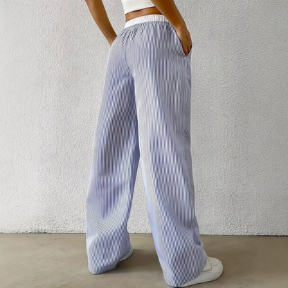 Women's Beatrice Striped Straight Casual Pants