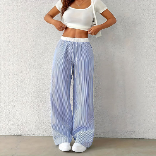 Women's Beatrice Striped Straight Casual Pants