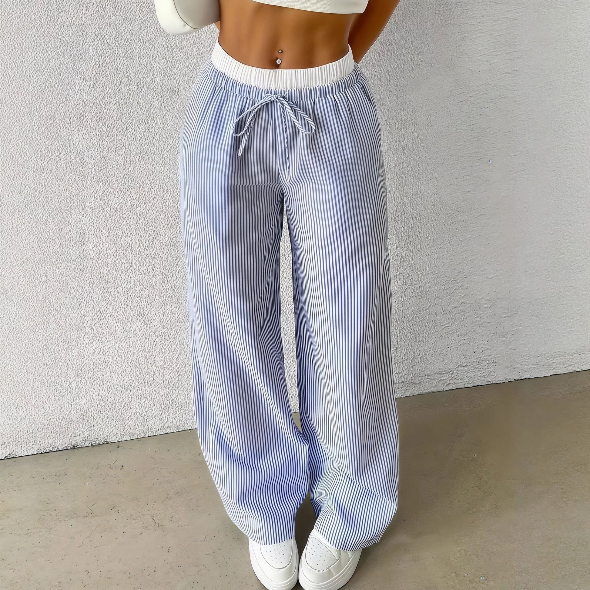 Women's Beatrice Striped Straight Casual Pants