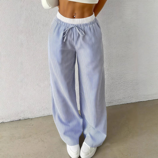 Women's Beatrice Striped Straight Casual Pants