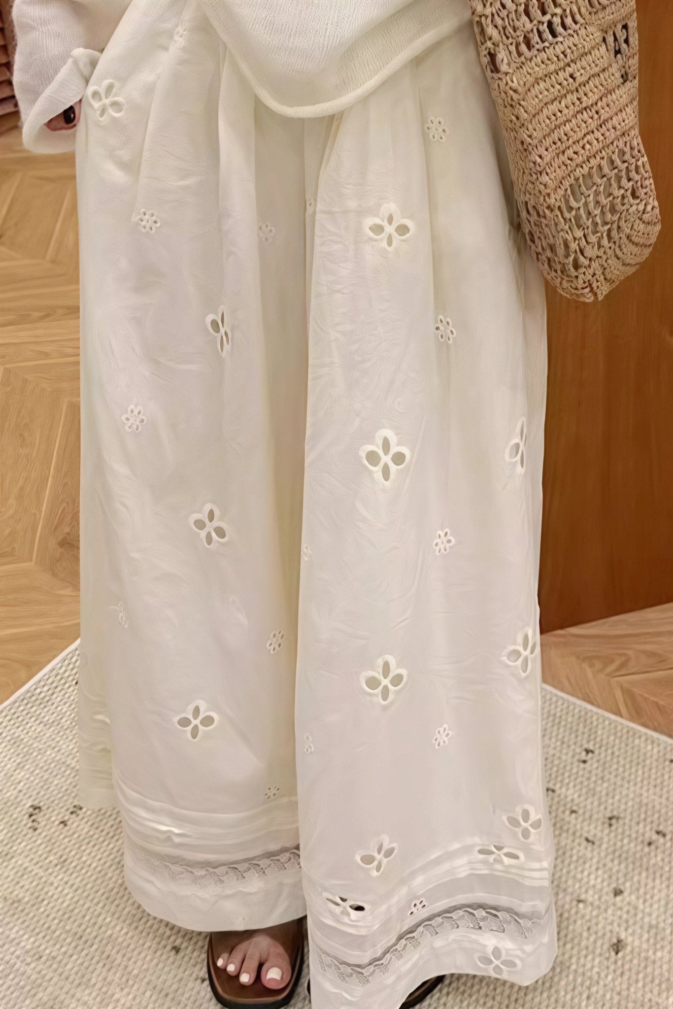 Women's SOERA Bianca Hollow Out Lace Wide Leg Pants