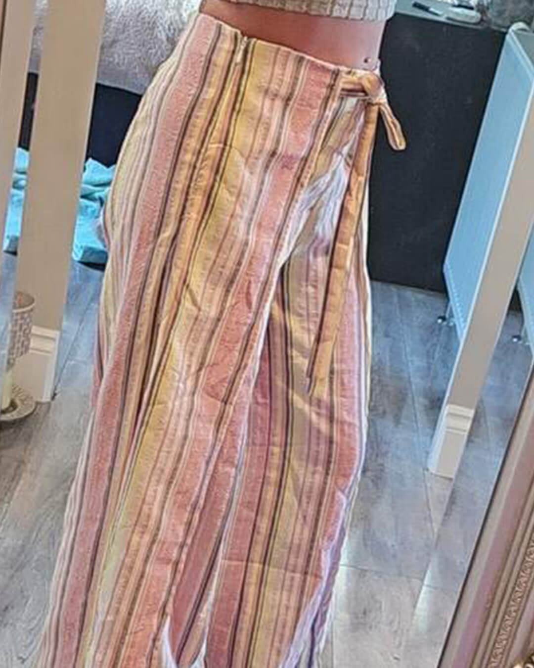 Women's SOERA Sienna Vertical Stripe Tie Waist Trousers