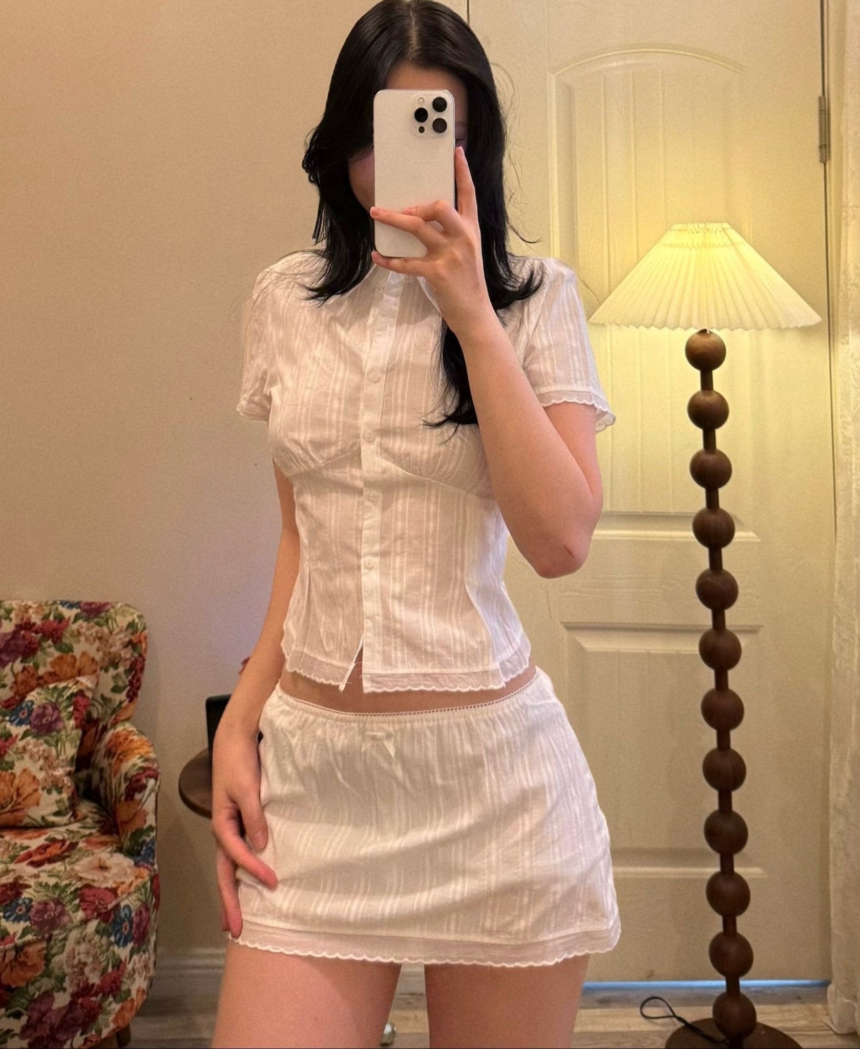 Women's Brianna Cropped Slim-Fitting Skort Set