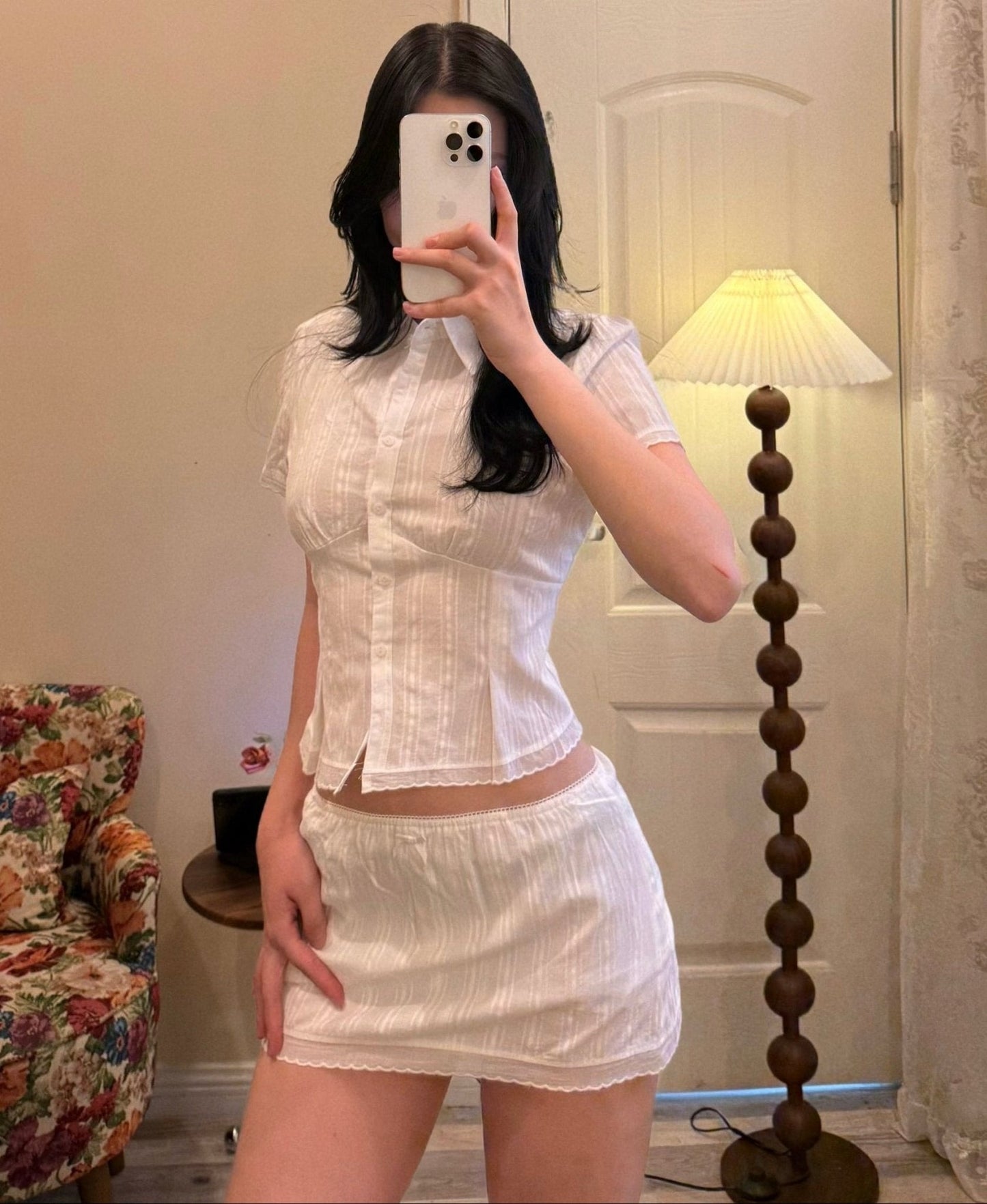 Women's Brianna Cropped Slim-Fitting Skort Set