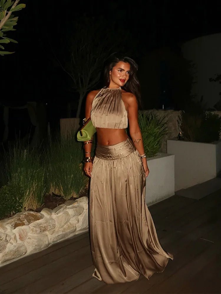 Women's SOERA Isabelle Halter Backless Top & Skirt Set