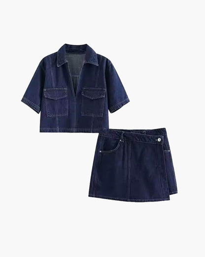 Women's SOERA Leslie Cropped Top & Skorts Set