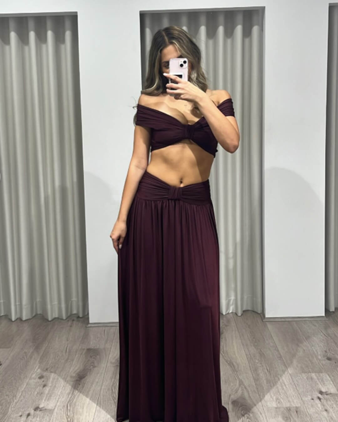 Women's SOERA Mira Knotted Off-the-Shoulder Top Set