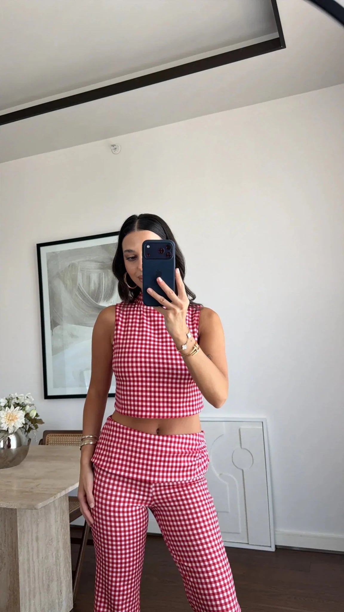 Women's Sophia Plaid Crop Top Co-Ord Set