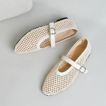 Women's SOERA Beatrice Hollow Weave Mary Jane Flats