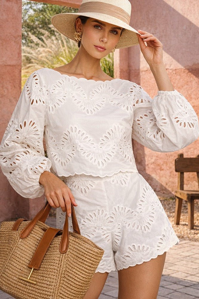 Women's Vivienne Broderie Shorts Set