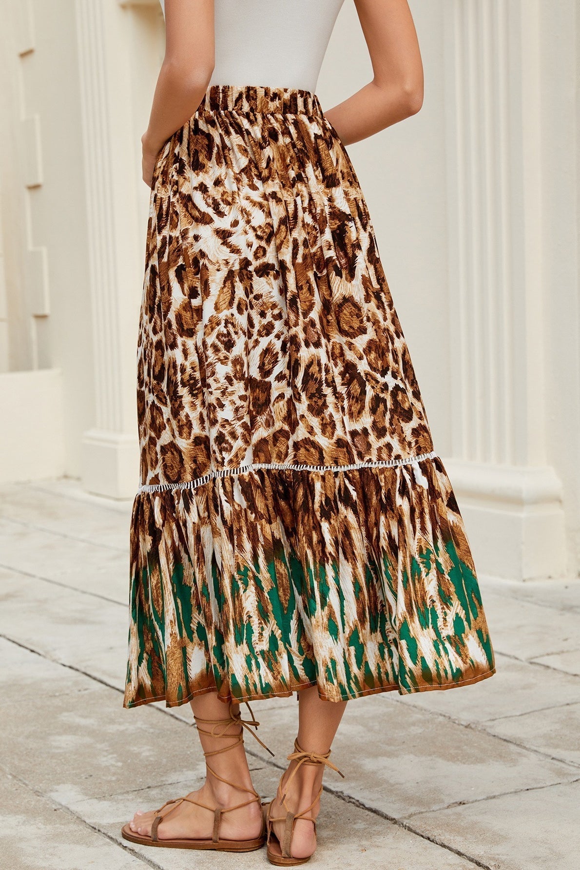 Women's SOERA Celeste Boho Ruffle Floral Maxi Skirt
