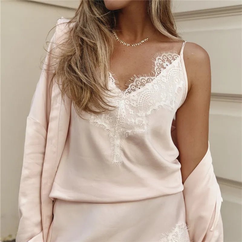 Women's SOERA Bianca Satin Lace Trim Camisole Top