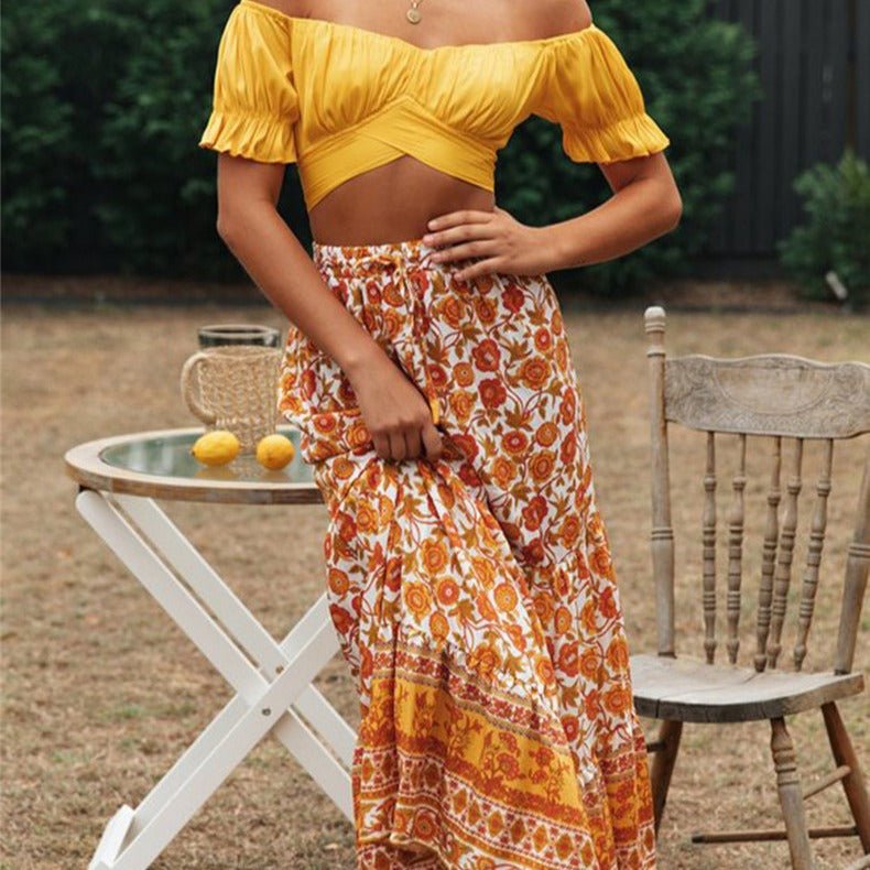 Women's SOERA Celeste Flowing Puff Sleeve Crop Top