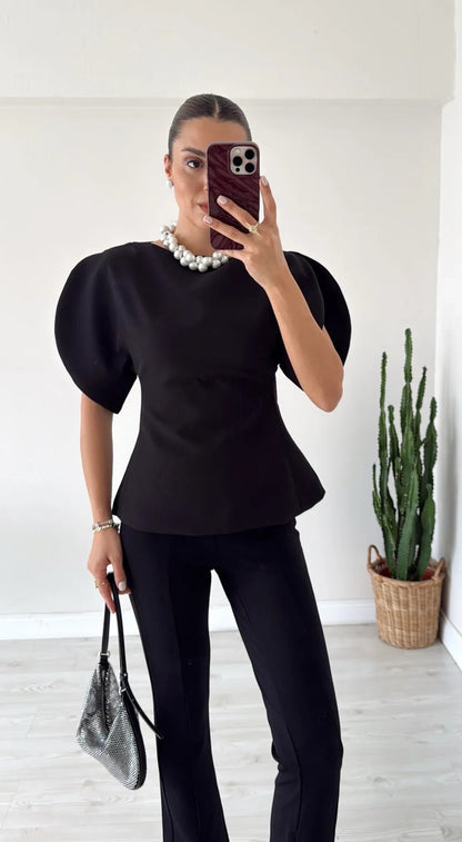 Women's SOERA Sienna Tricot Balloon Sleeve Top