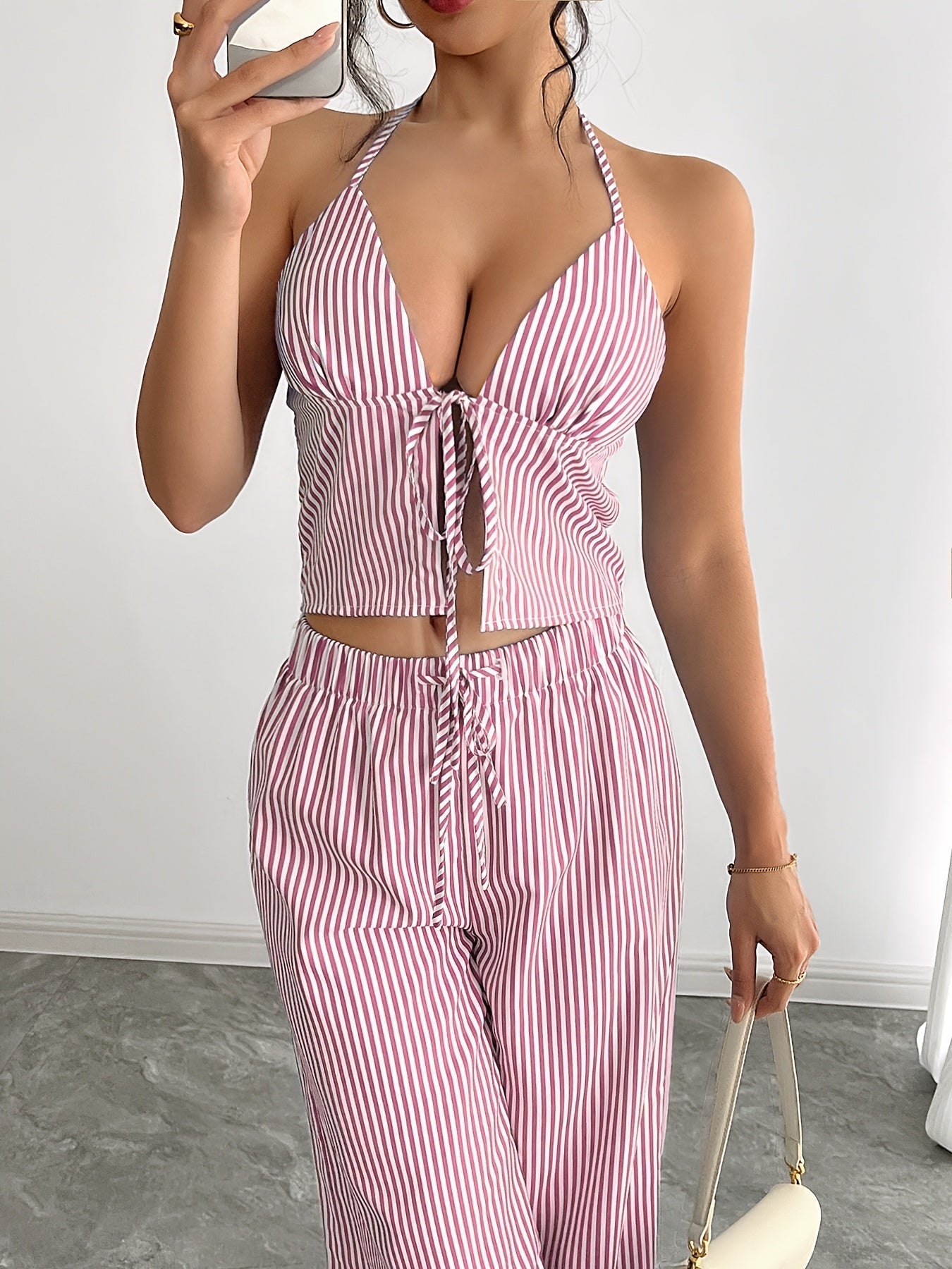 Women's SOERA Simone Striped Halter Top