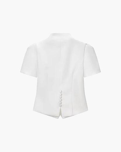 Women's SOERA Bianca Button Front Stand Collar Top