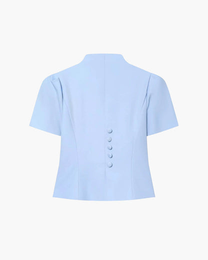 Women's SOERA Bianca Button Front Stand Collar Top